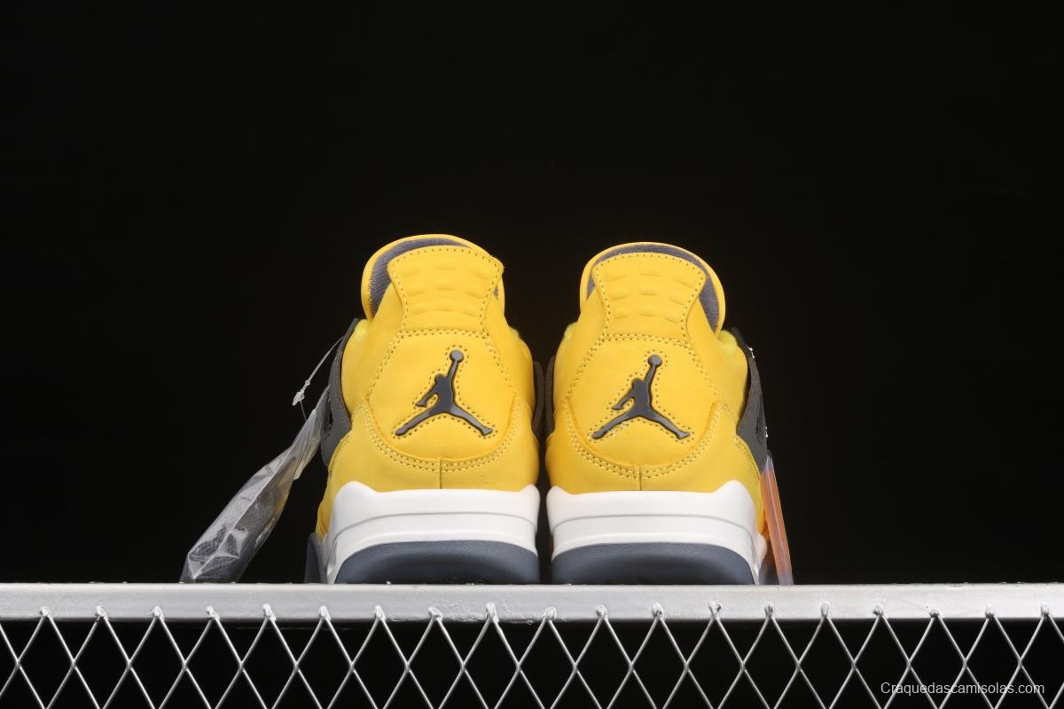 Air Jordan 4 Lightning duplicates white and yellow electric letter CT8527-700