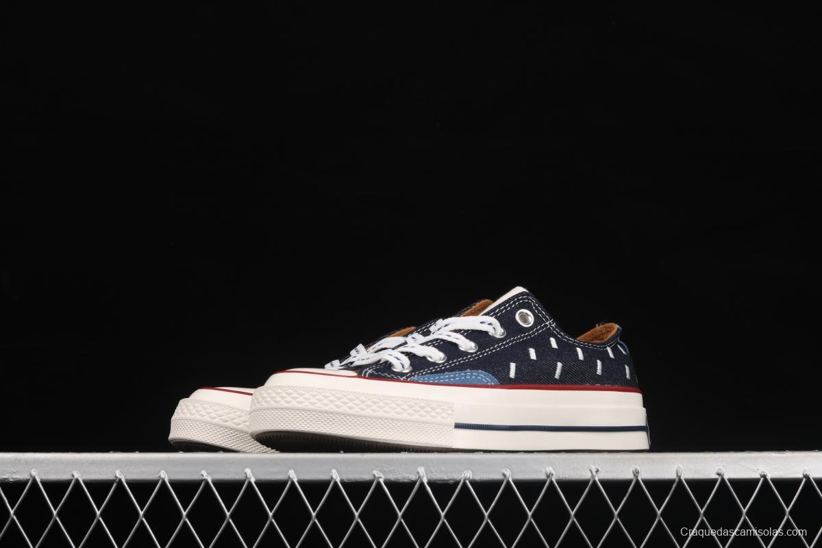 Converse Chuck 70s denim electric embroidered low-top casual board shoes 171065C