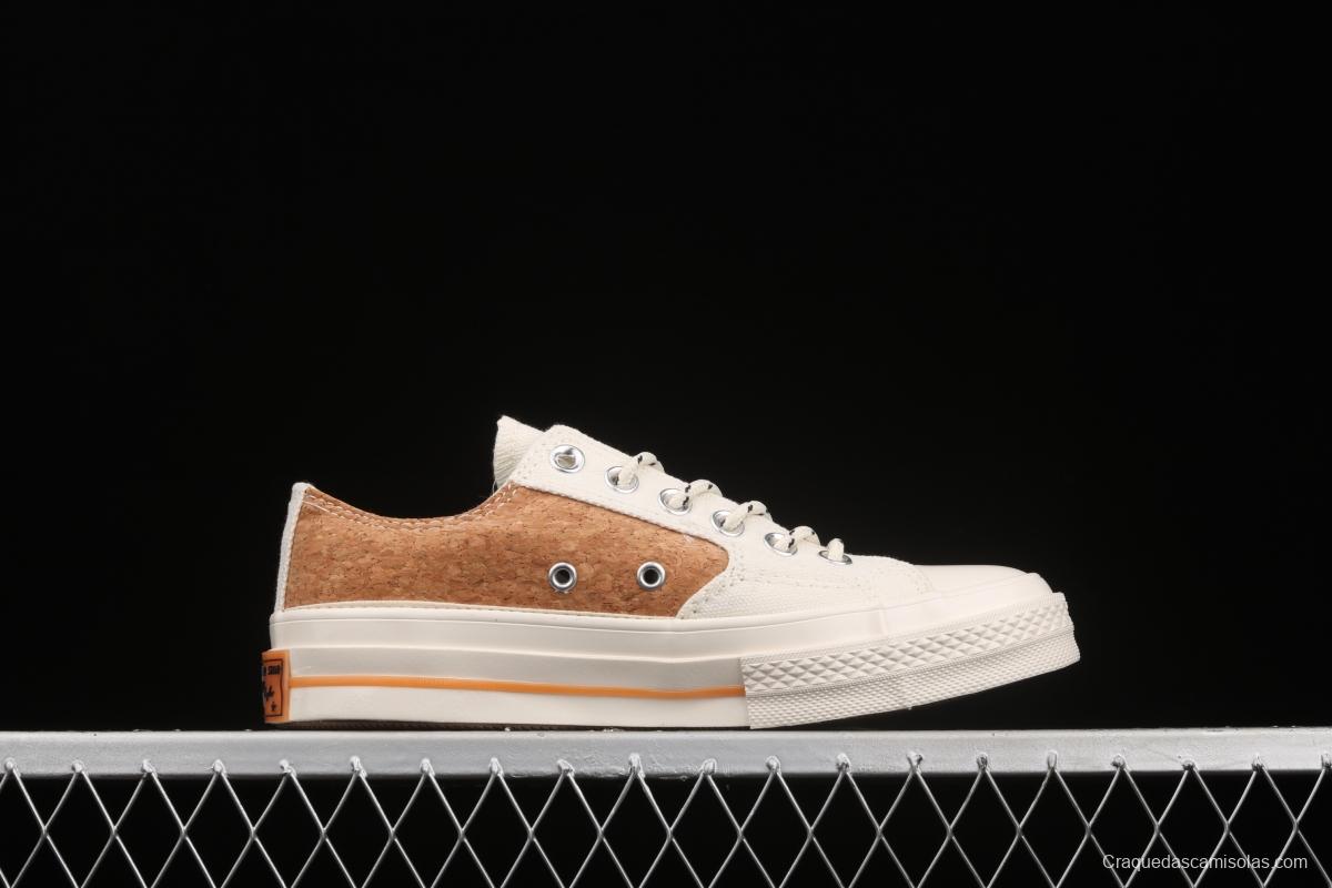 Converse 1970's Converse new cork color textile spliced low-top casual board shoes 170855C