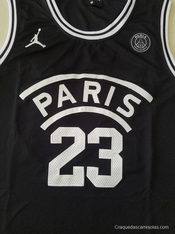 PSG Michael Jordan Black Basketball Jerseys