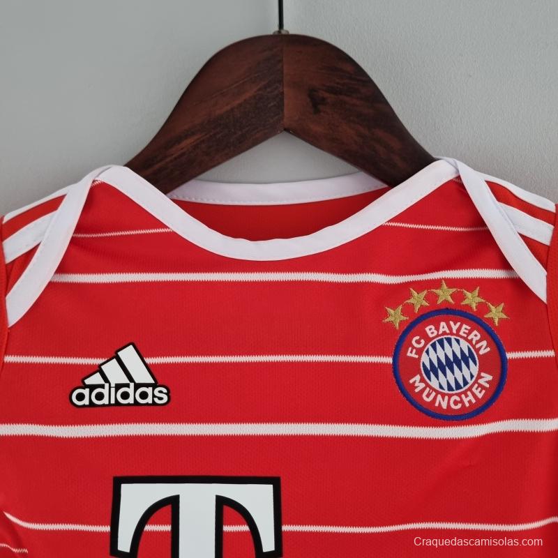 22/23 Bayern Munich Home Baby KM#0027 9-12 Soccer Jersey