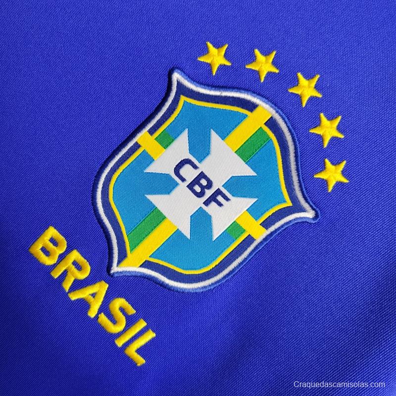 2022 Brazil Away National Team World Cup Soccer Jersey With Special Dragon Namesets