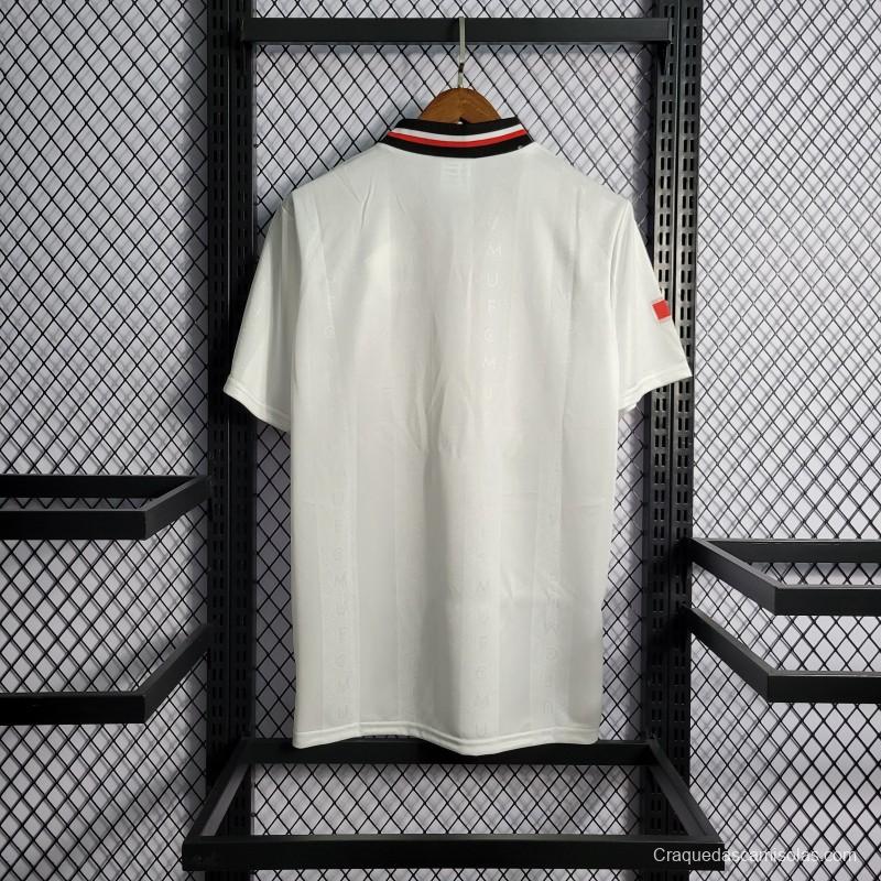 Retro 97-99 Manchester United White Jersey