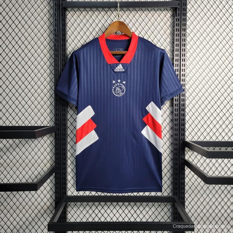 23-24 Ajax Icon Blue Jersey Embroidery Logo