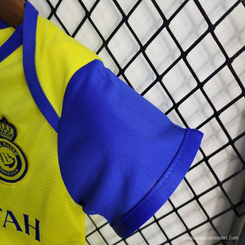 23-24 Baby Al-Nassr FC Victory Home Soccer Jersey Baby 6-18 Month