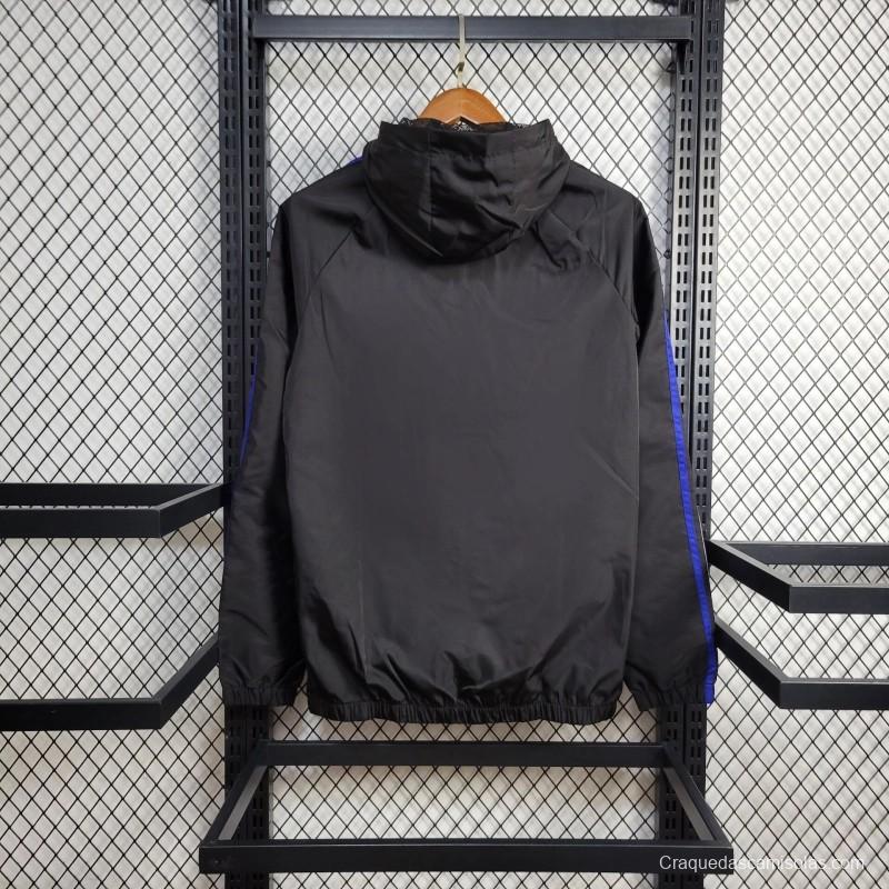 24/25 Arsenal Black Windbreaker