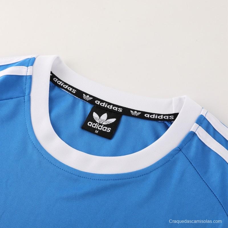 24/25 Adidas Original Blue Short Sleeve Jersey+Shorts