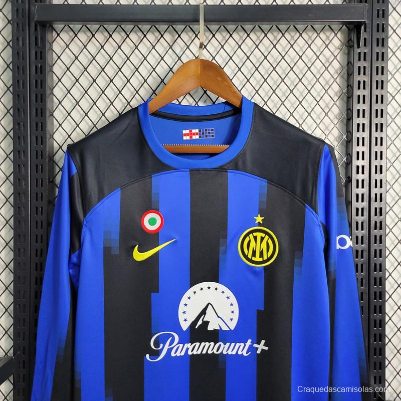 23/24 Inter Milan Home Long Sleeve Jersey