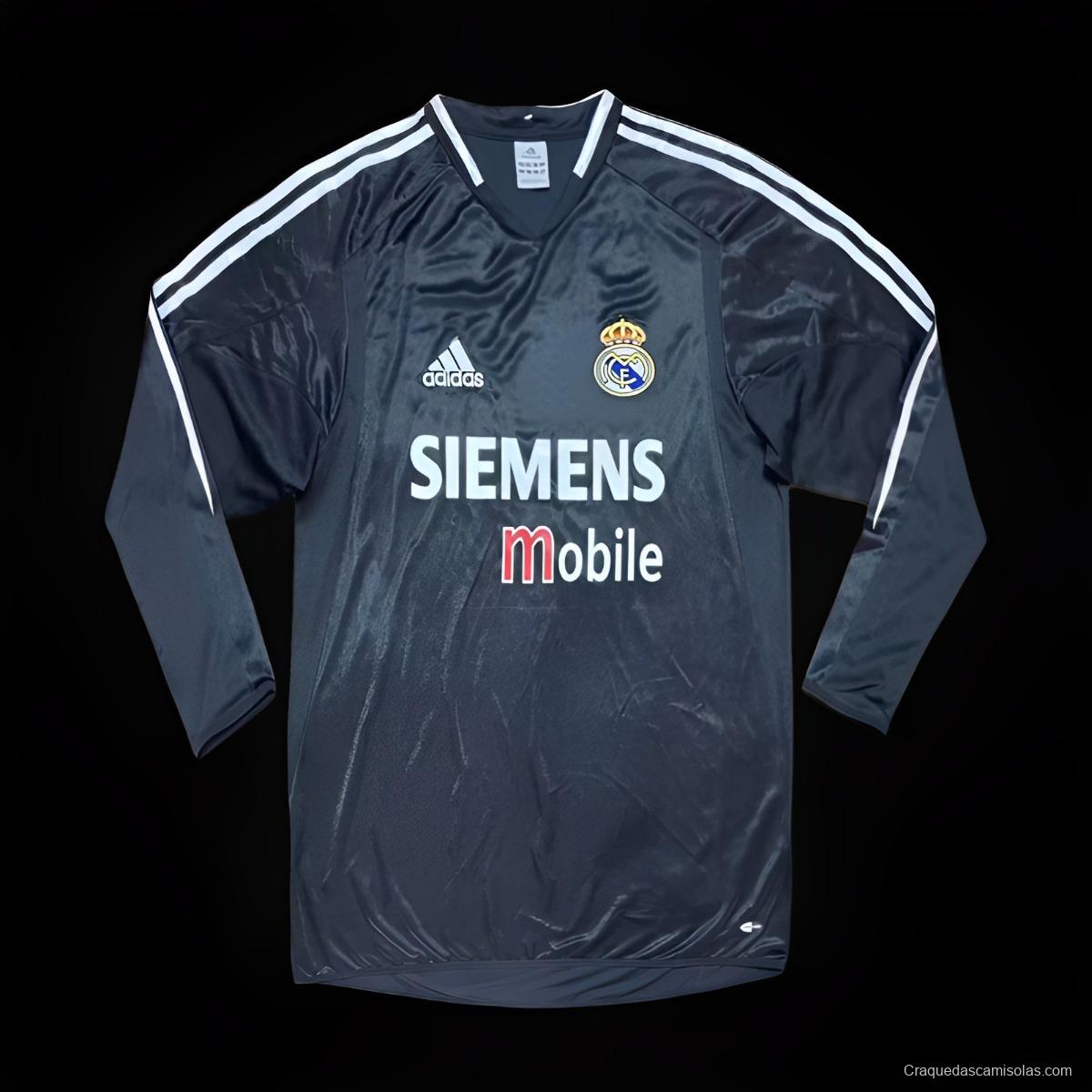 Retro 04/05 Real Madrid Third Black Long Sleeve Jersey