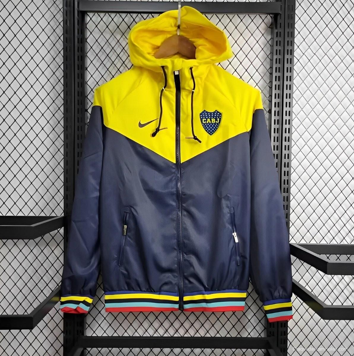 24/25 Boca Juniors Navy/Yellow Windbreaker